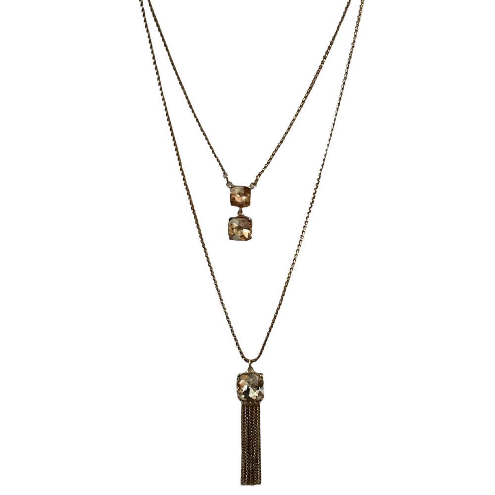 Gold gem bauble statement necklace resort wear vacation coastal!